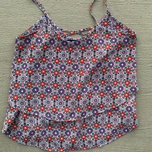 Patterned, Silky Tank Top